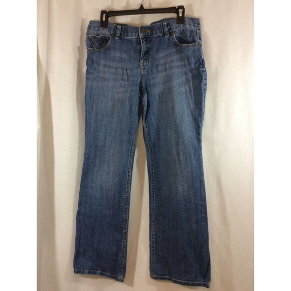 Lands' End Denim - Land's End Women's Size 12 Denim Bootcut Blue Jeans - Gently used Boot cut